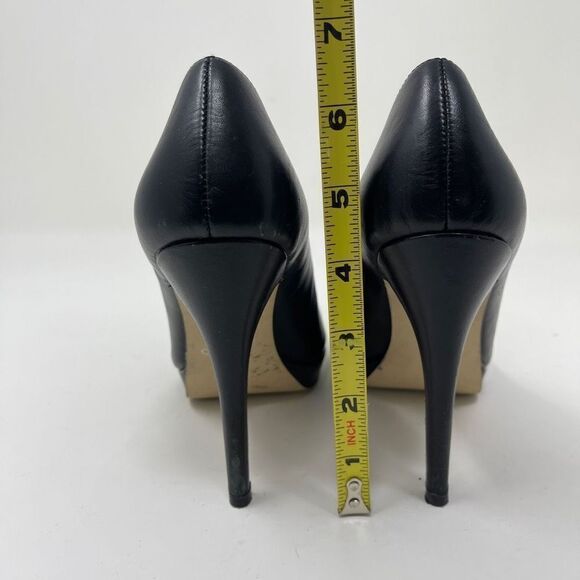 Aldo Women's Platform Pump Heels Almond Toe Black Leather Size EU 36 - Picture 8 of 11